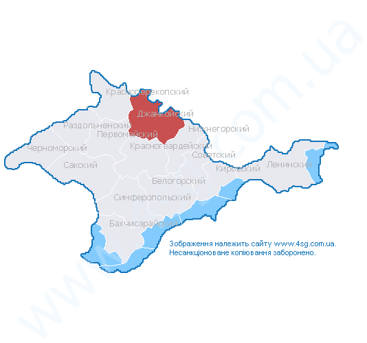 Карта джанкойского района крыма подробная